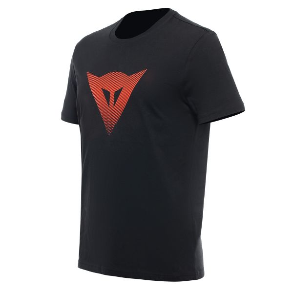 T-Shirts Moto Dainese Logo Black Fluo Red