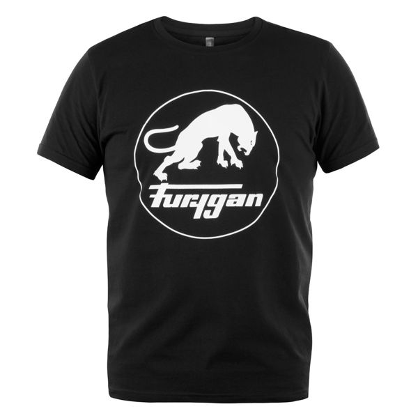 T-Shirts Moto Furygan Corpo Tee Shirt Logo Black White