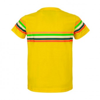 VR 46 T-Shirt Kid Stripes Jaune