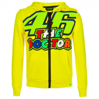 Vestes Moto VR 46 Hoodie Kid 46 The Doctor Yellow Vestes Moto VR 46 Hoodie Kid 46 The Doctor Yellow