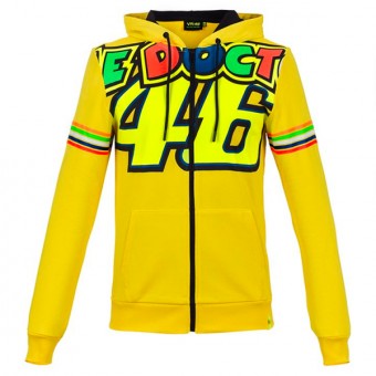 Vestes Moto VR 46 Hoodie Stripes VR46 Jaune Vestes Moto VR 46 Hoodie Stripes VR46 Jaune