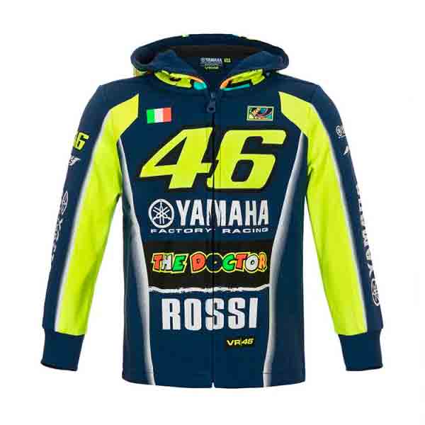 Yamaha 46 Meilleur Vr Bleu Zip Au Racing Veste Kid Prix Hoodie Vr46 HZxYq5O
