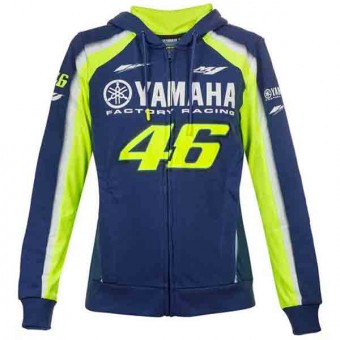 Vestes Moto VR 46 Hoodie Zip Lady Racing Yamaha VR46 Bleu Vestes Moto VR 46 Hoodie Zip Lady Racing Yamaha VR46 Bleu