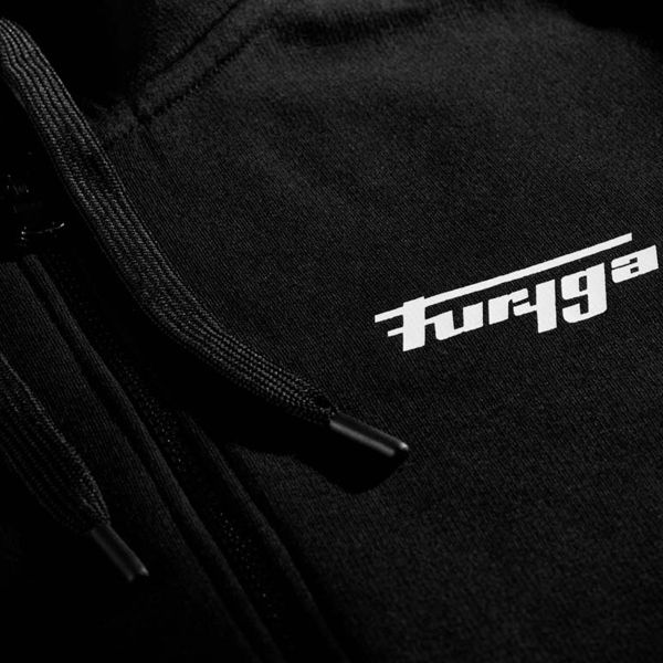 Furygan Corpo Zip Hoodie Black White