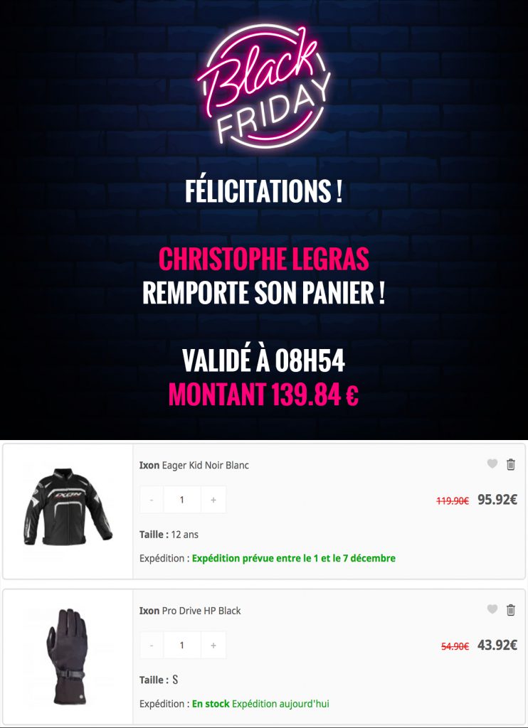 Validation de panier