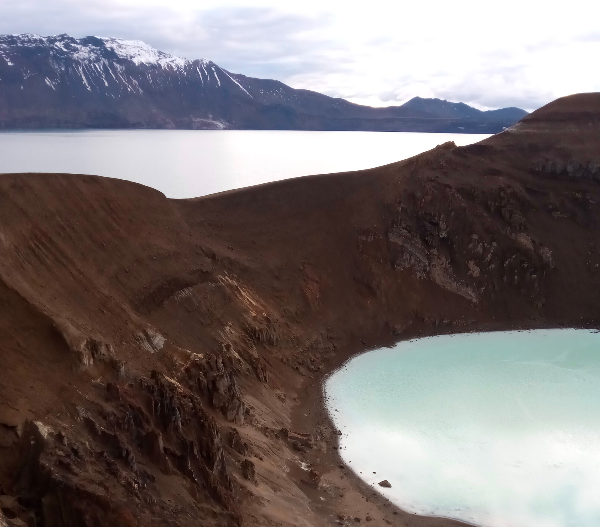 reve dislande paysage askja entre volcan et neige