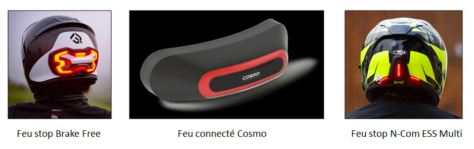 feu stop pour casque moto
