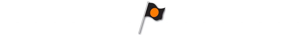 circuit moto signification drapeau noir rond orange