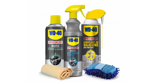 kit de nettoyage moto WD40