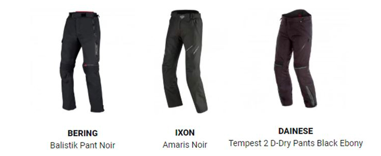 pantalon moto contre le froid