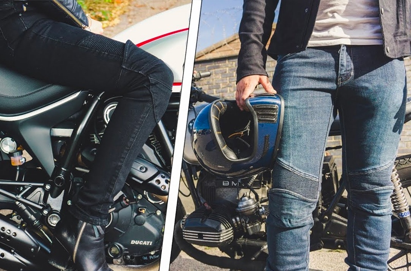 Pantalon moto en cuir pour homme