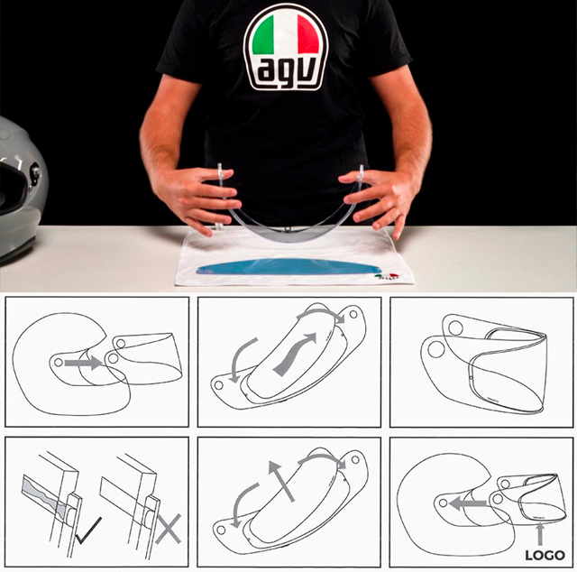 comment monter un pinlock sur une visiere de casque moto