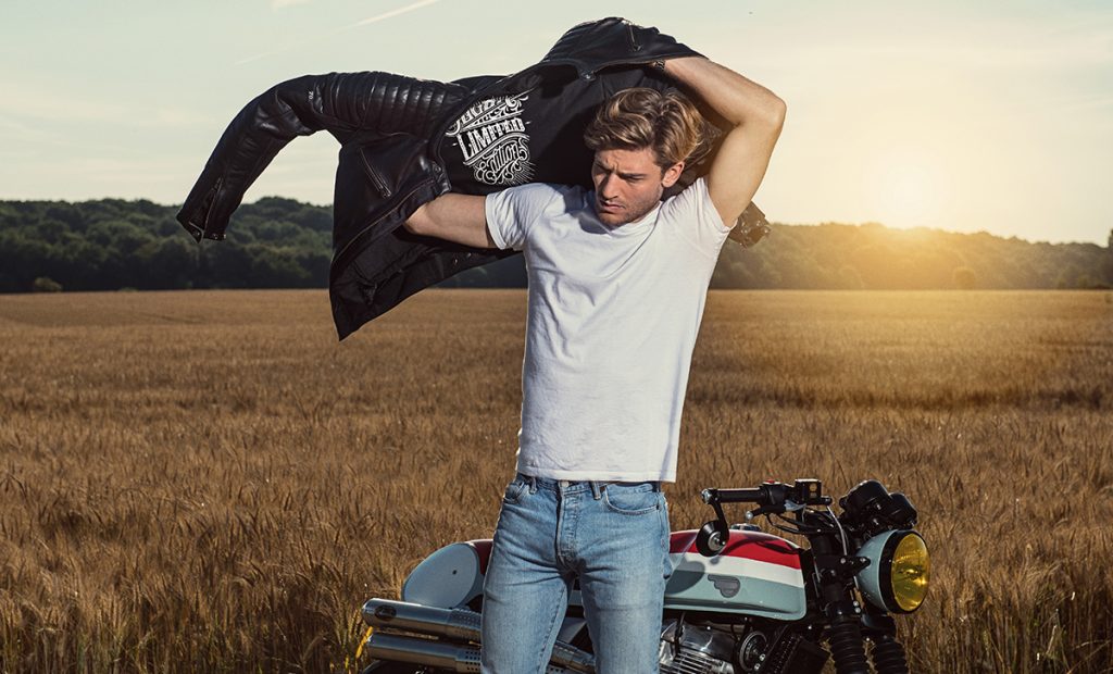 blouson moto en cuir apres lavage