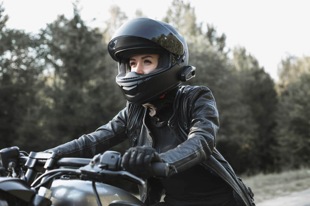 cuir moto femme
