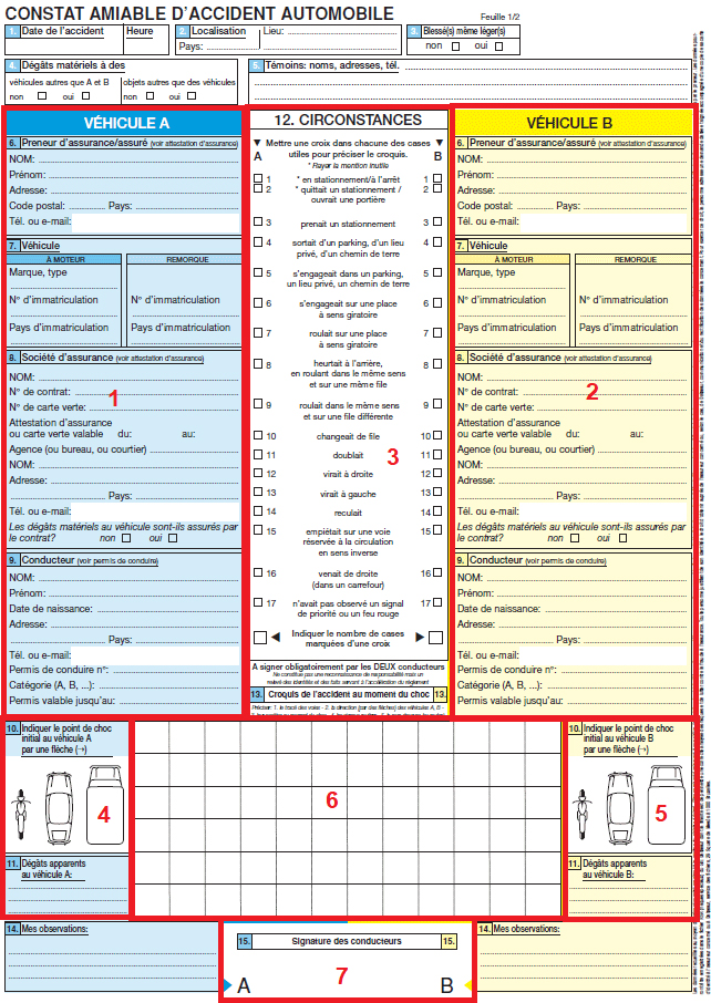 feuille de constat