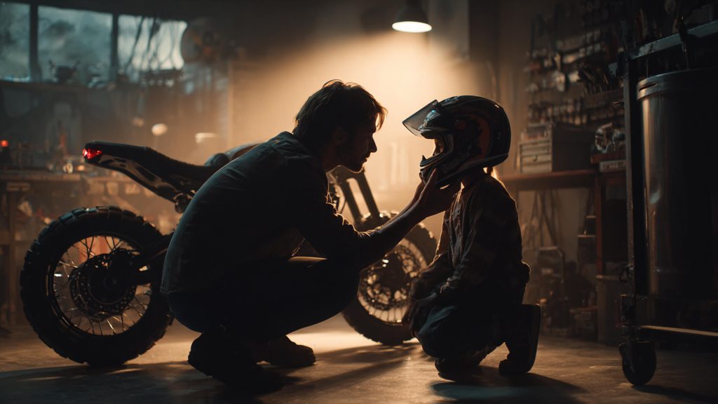 essai casque integral pour enfant